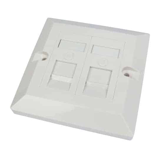 (image for) Progressiverobot Single Gang Dual Port Cat 6 Faceplate